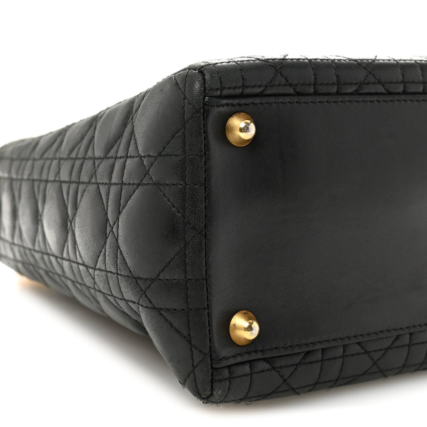 Lambskin Cannage Large Lady Dior Black