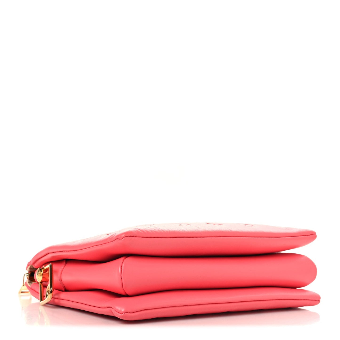 Lambskin Embossed Monogram Coussin PM Coral