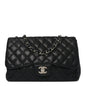 Caviar Quilted Jumbo Single Flap Black