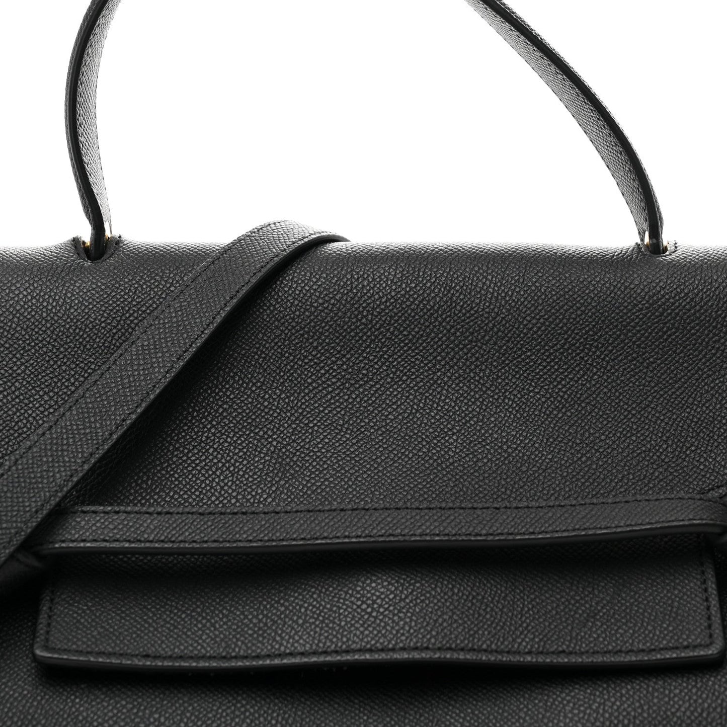 Grained Calfskin Mini Belt Bag Black