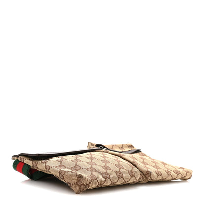 Monogram Web Belt Bag Dark Brown