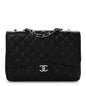 Caviar Quilted Jumbo Single Flap Black