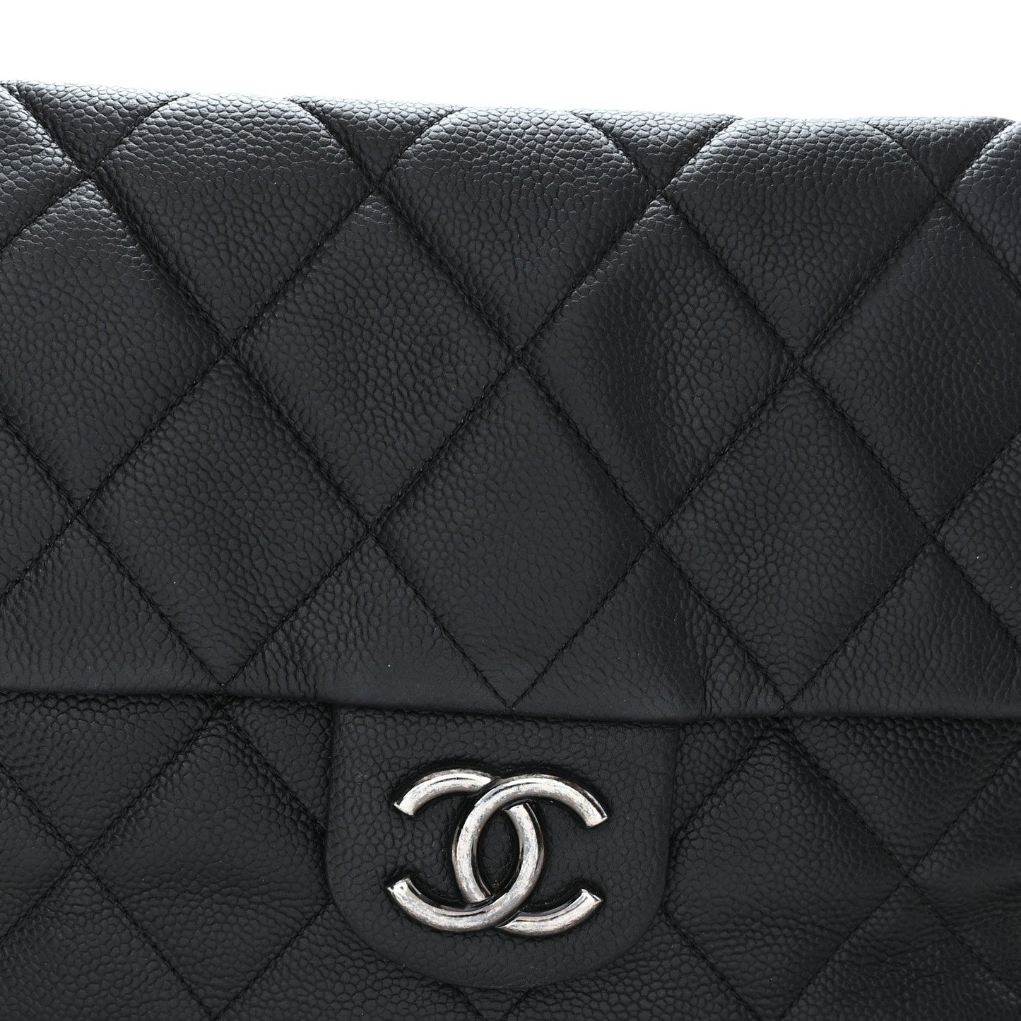 Caviar Quilted Coco Casual Flap Black
