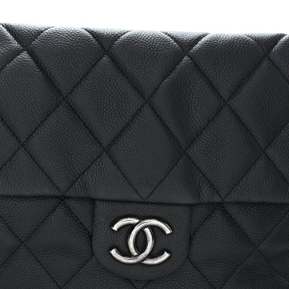 Caviar Quilted Coco Casual Flap Black