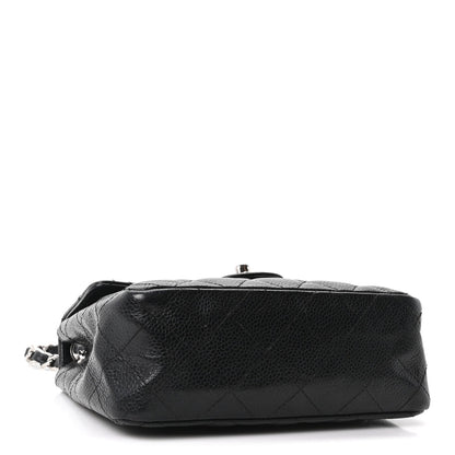 Caviar Quilted Mini Square Flap Black
