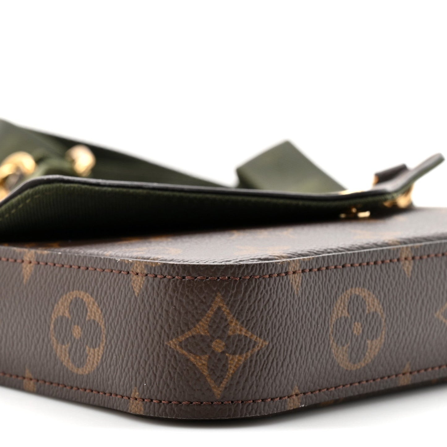 Monogram Felicie Strap & Go Kaki