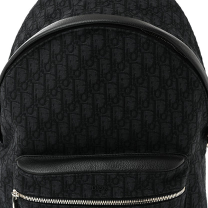 Oblique Calfskin Rider Backpack Black