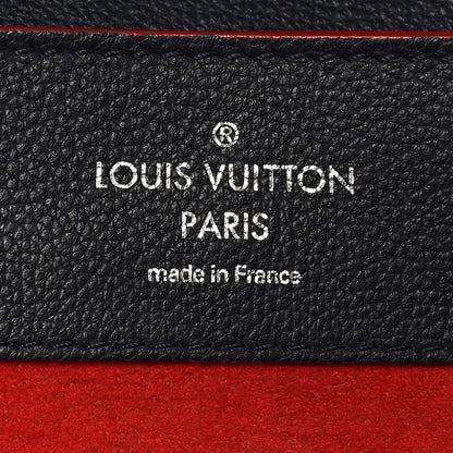 Soft Calfskin Lockme Backpack Marine Rouge