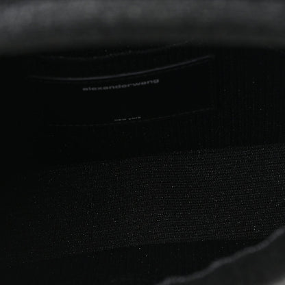 Ribbed Knit Small Ryan Bag Black