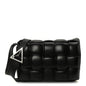 Nappa Maxi Intreccio Padded Cassette Crossbody Bag Black