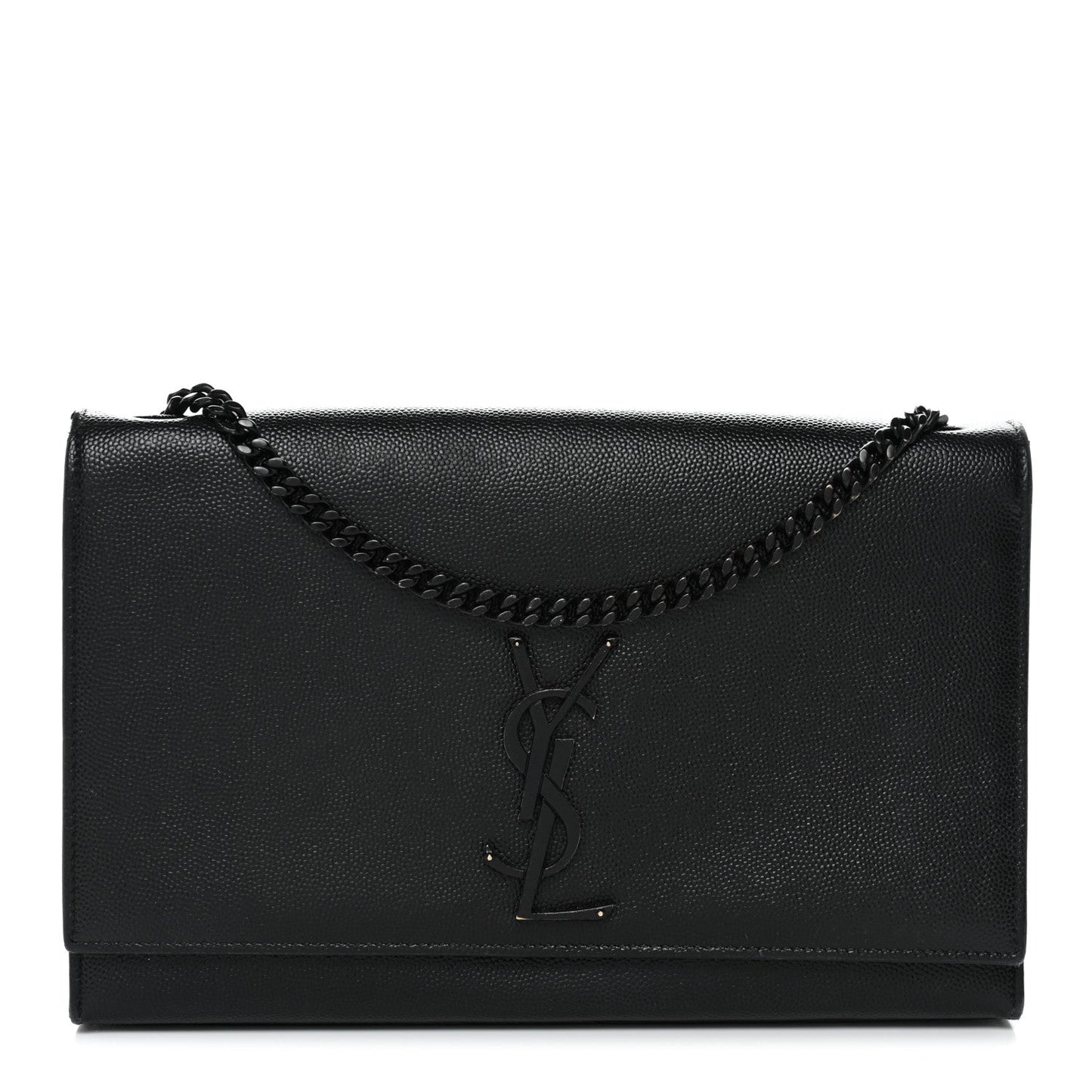 Grain De Poudre Medium Classic Monogram Monochrome Kate Satchel Black