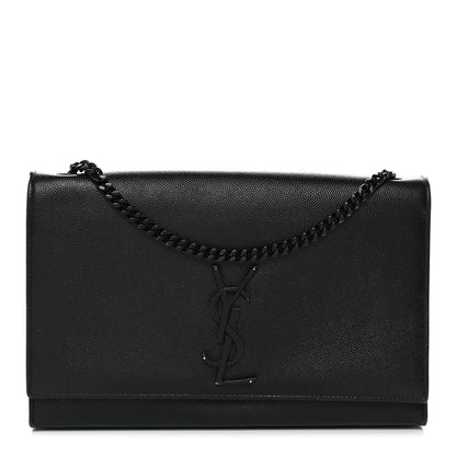 Grain De Poudre Medium Classic Monogram Monochrome Kate Satchel Black