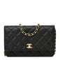 Caviar Quilted CC Turnlock Wallet On Chain WOC Black