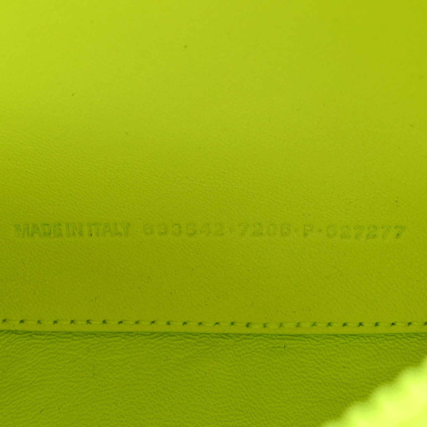 Grained Calfskin Embossed Car Camera Bag Yellow Fluo Black