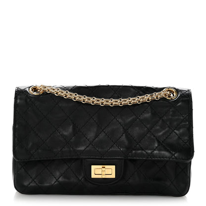 Lambskin Quilted Crush 2.55 Reissue 225 Flap Black