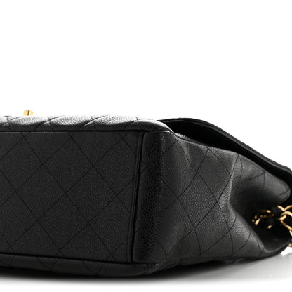 Caviar Maxi Single Flap Black