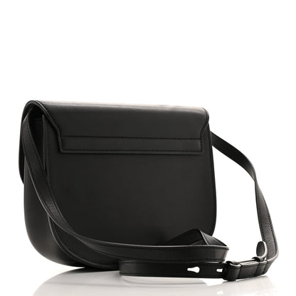 Smooth Calfskin Monogram Medium Kaia Satchel Black