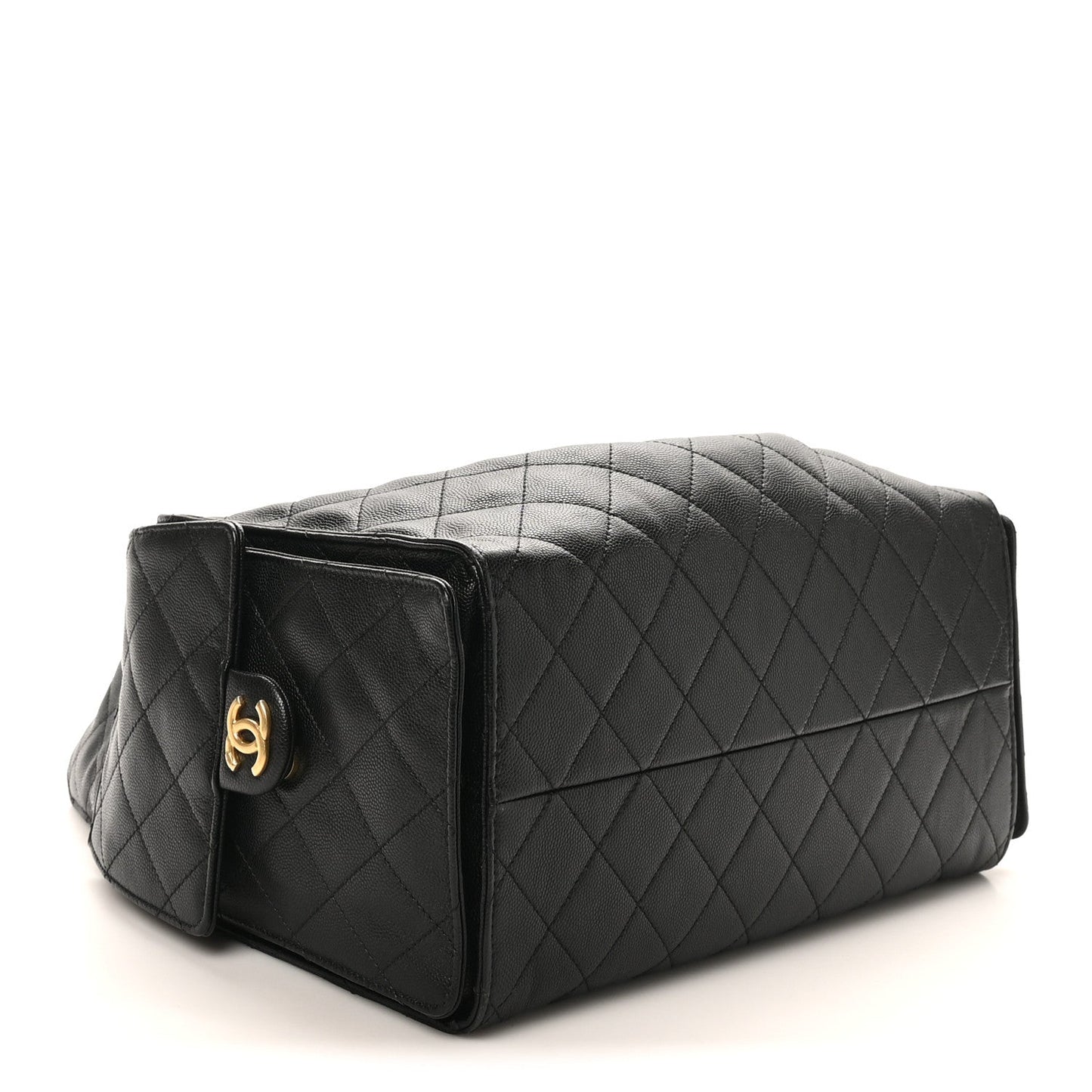 Caviar Quilted Medium Chanel 25 Handbag Black