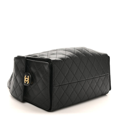 Caviar Quilted Medium Chanel 25 Handbag Black