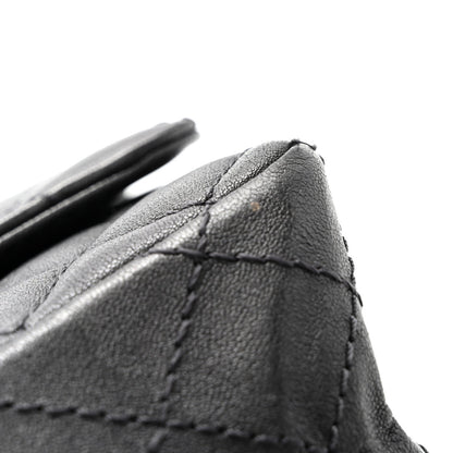 Metallic Sheepskin Quilted 2.55 Reissue Mini Flap Dark Silver