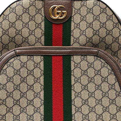GG Supreme Monogram Medium Ophidia Day Backpack Brown