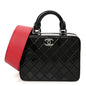 Patent Quilted Travel Kit Vanity Case Black