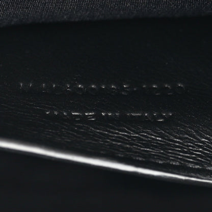 Grain De Poudre Textured Mixed Matelasse Triquilt Medium Monogram Monochrome Satchel Black
