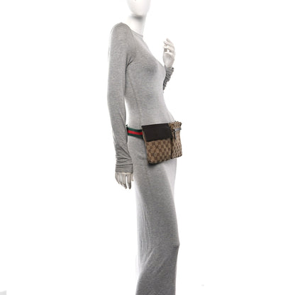Monogram Web Belt Bag Dark Brown