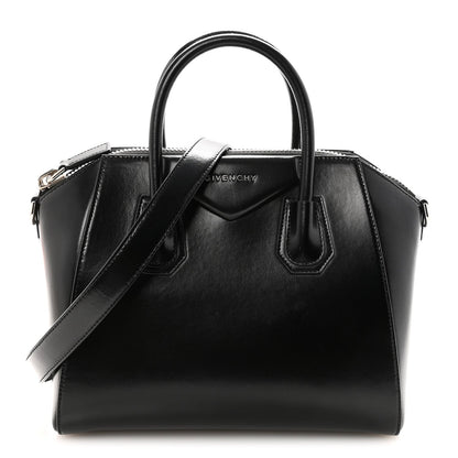 Shiny Lord Calfskin Small Antigona Black