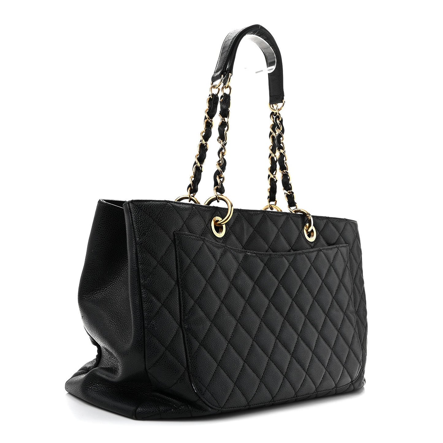 Caviar Quilted XL Grand Shopping Tote GST Black