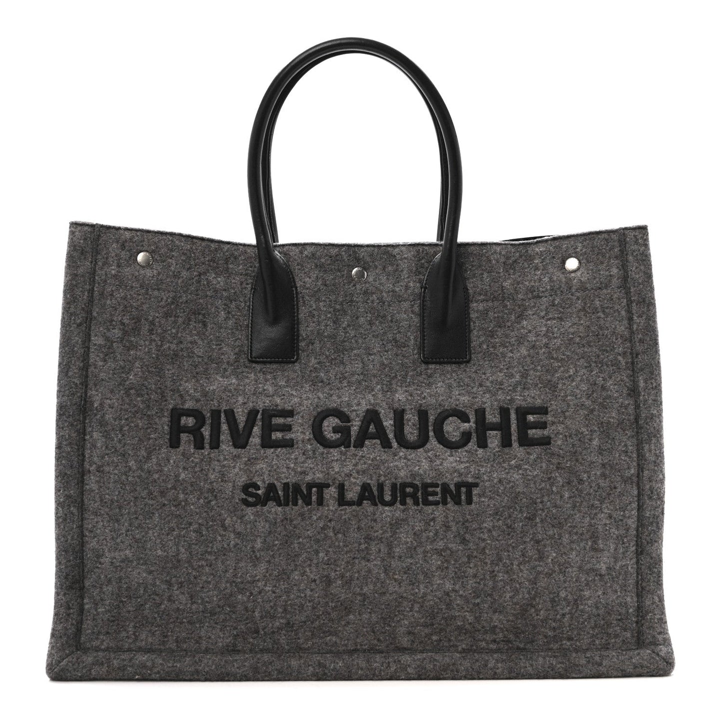Wool Calfskin Rive Gauche Tote Grey
