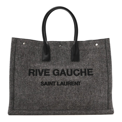 Wool Calfskin Rive Gauche Tote Grey
