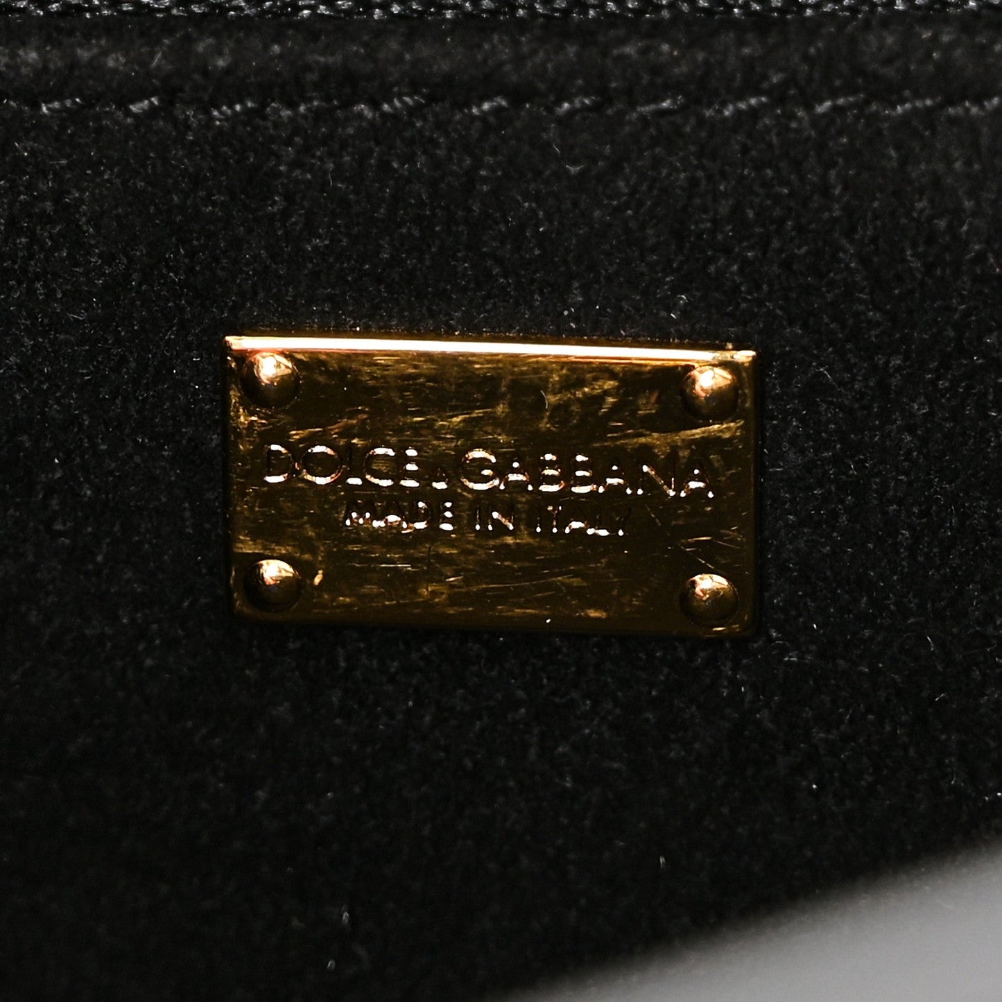 Calfskin DG Logo Flap Crossbody Bag Black