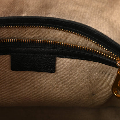 Calfskin Medium Marcie Satchel Black