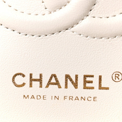 Caviar Quilted Small Double Flap White