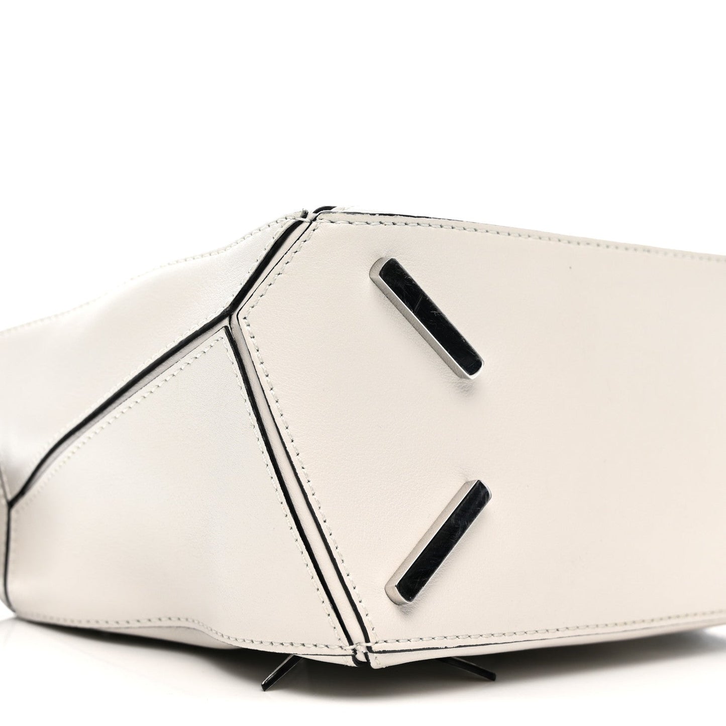Calfskin Small Puzzle Bag White
