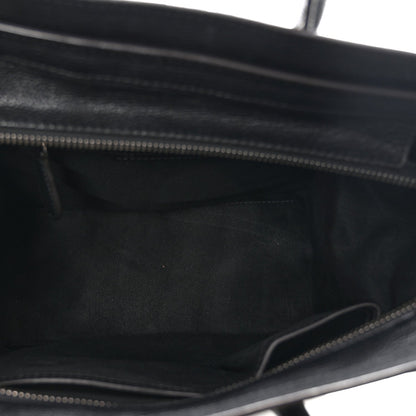 Drummed Calfskin Micro Luggage Black