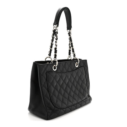 Caviar Quilted Grand Shopping Tote GST Black