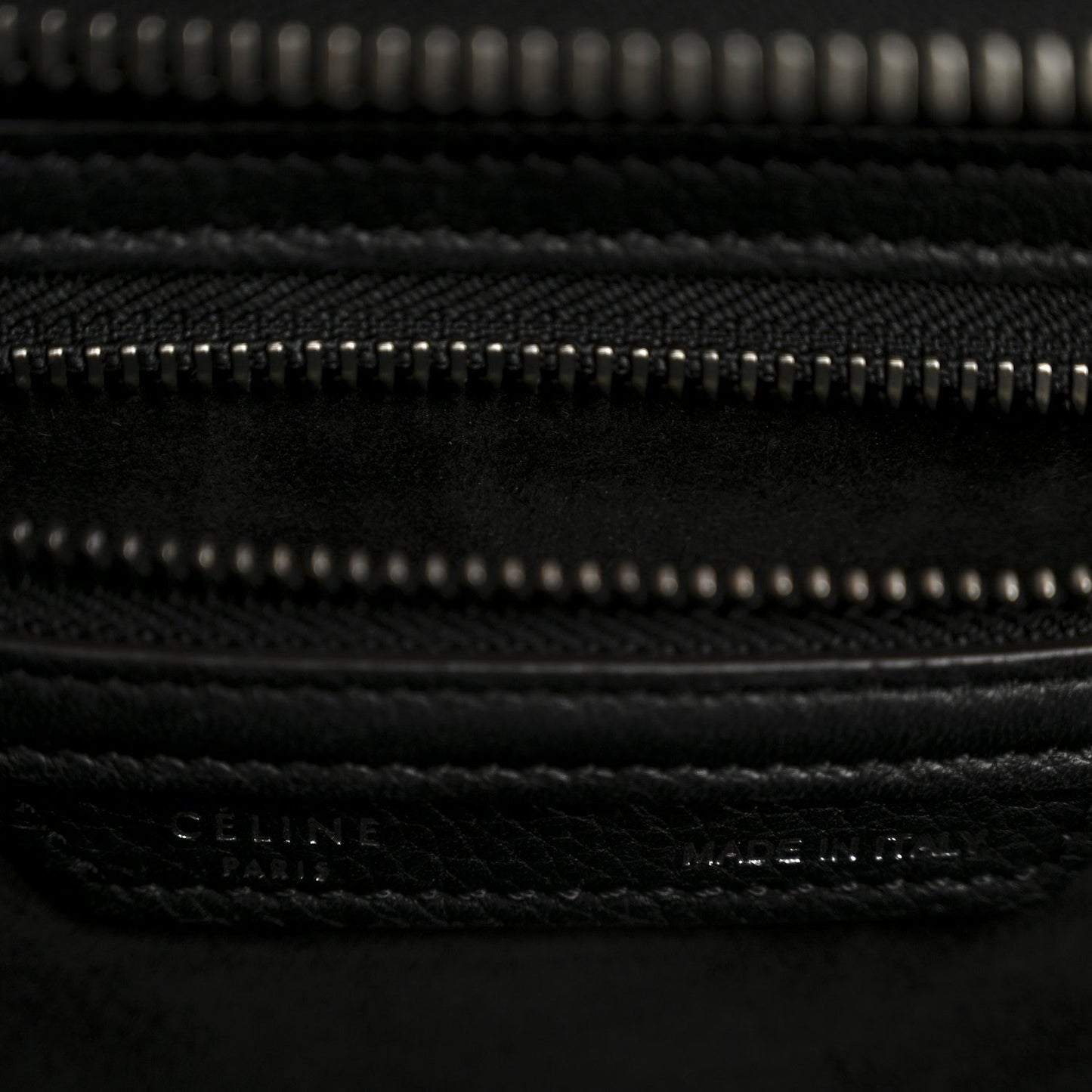 Drummed Calfskin Micro Luggage Black