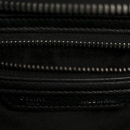 Drummed Calfskin Micro Luggage Black