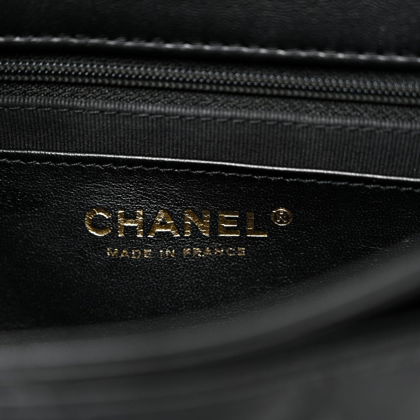 Lambskin Quilted Bicolor Flap Black Beige