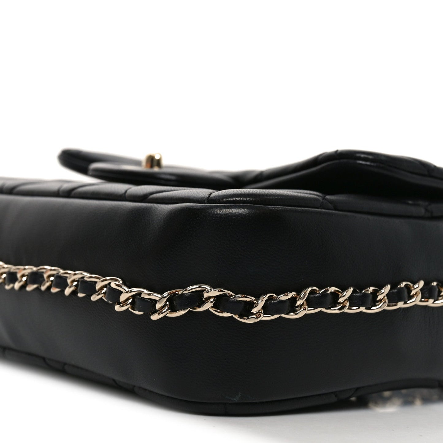 Lambskin Quilted Small My Precious Flap Black