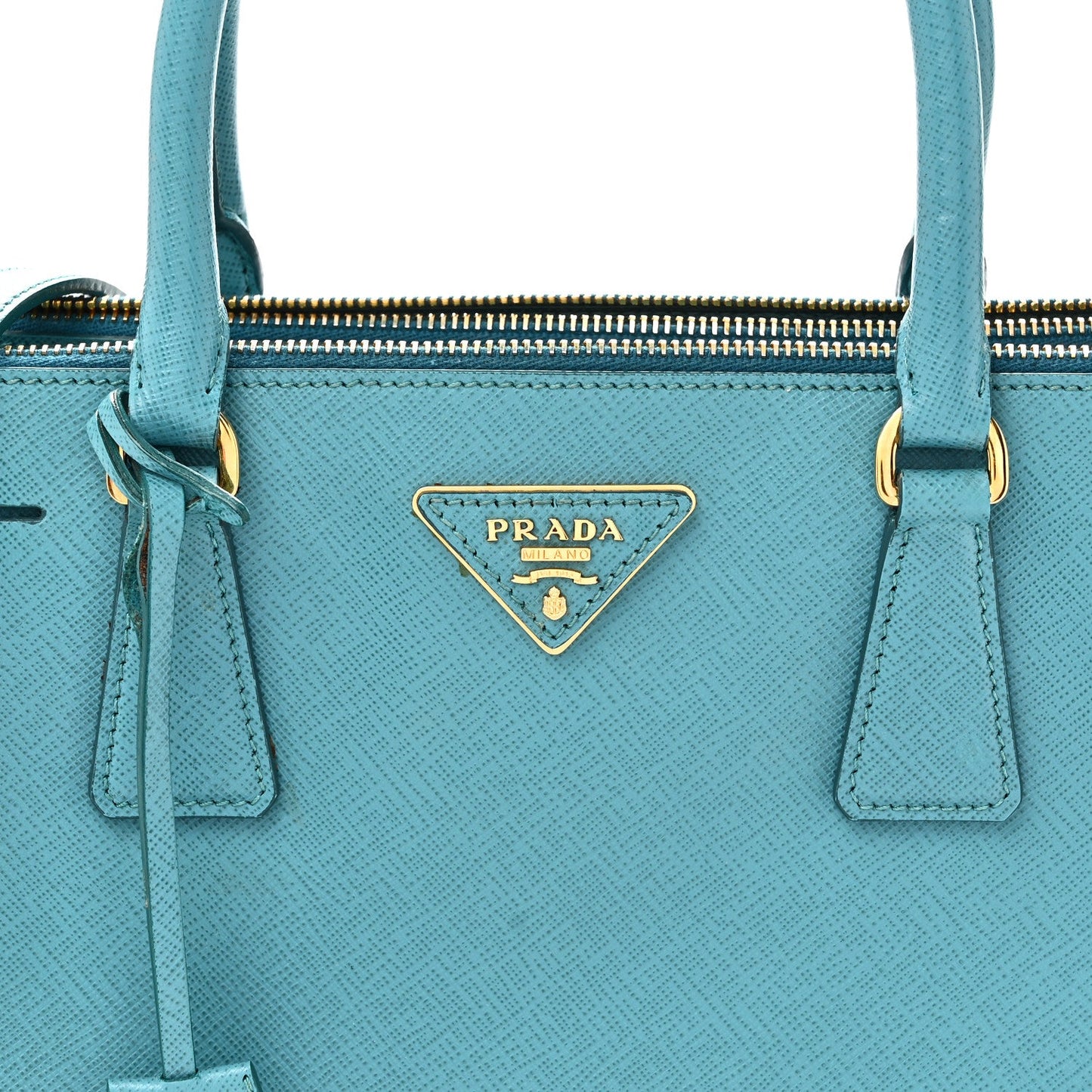 Saffiano Small Galleria Double Zip Tote Turchese