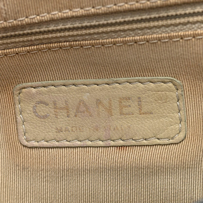 Washed Lambskin Quilted Medium Chain Around Messenger Black