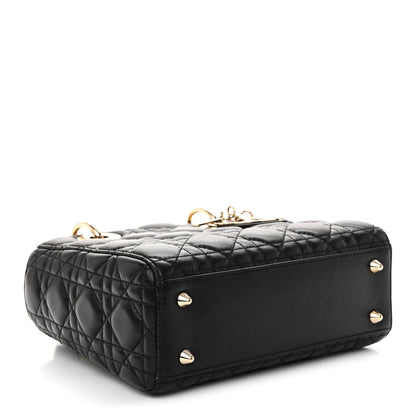 Lambskin Cannage Small Lucky Badges My Lady Dior Black