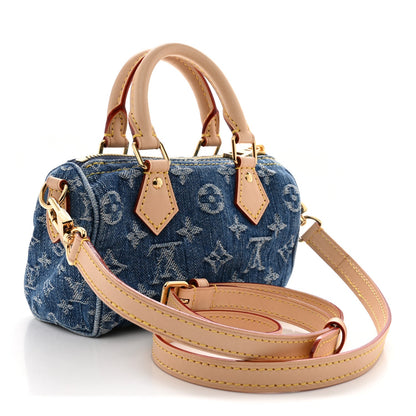 Monogram Denim Nano Speedy Blue