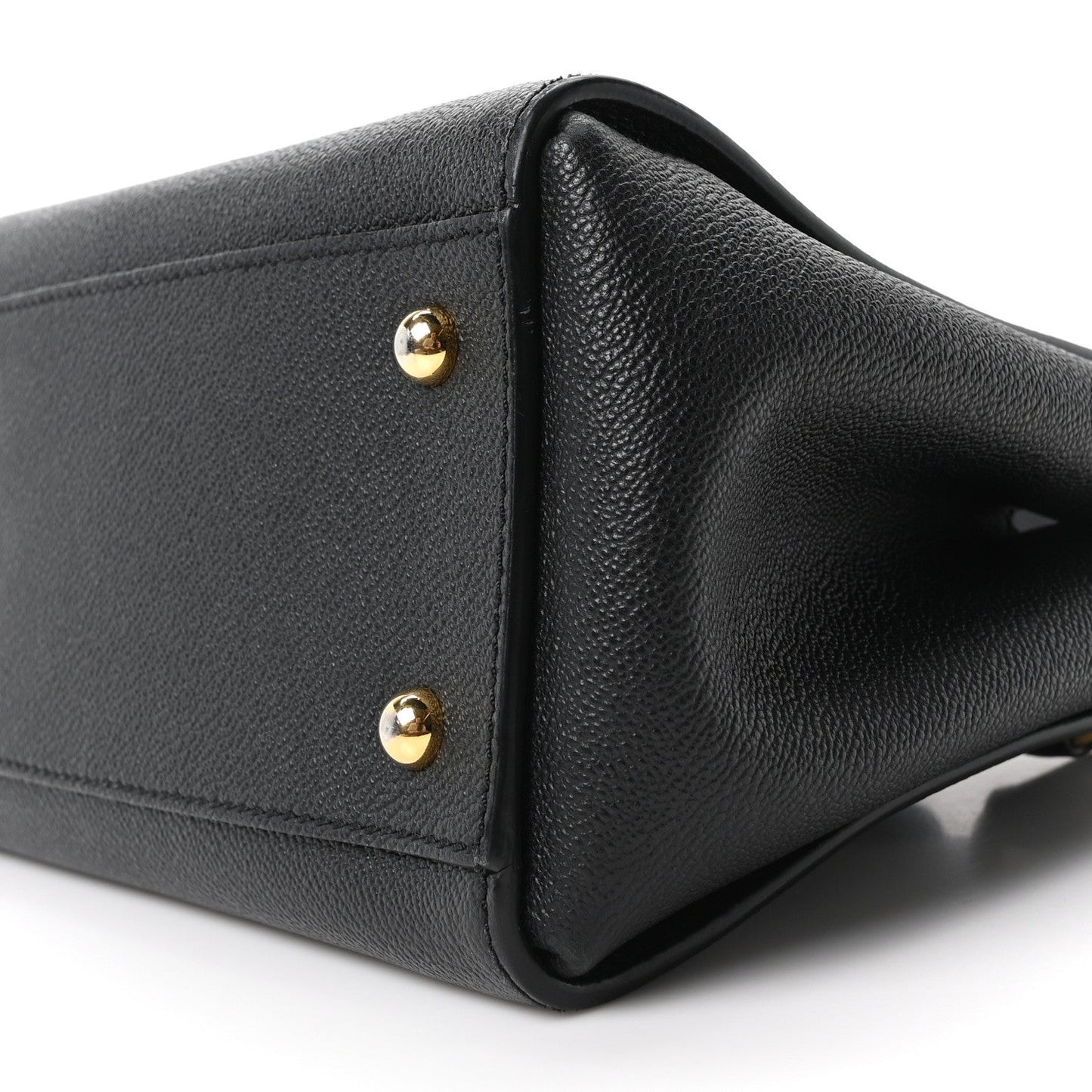 Soft Grain Calfskin Small Buckle Tote Black