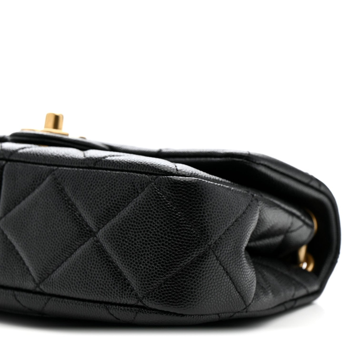 Caviar Quilted Funky Match Mini Flap Black