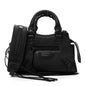 Grained Calfskin Neo Classic Black Hardware Nano City Crossbody Black