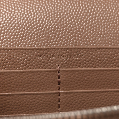 Grain De Poudre Matelasse Chevron Monogram Chain Wallet Taupe